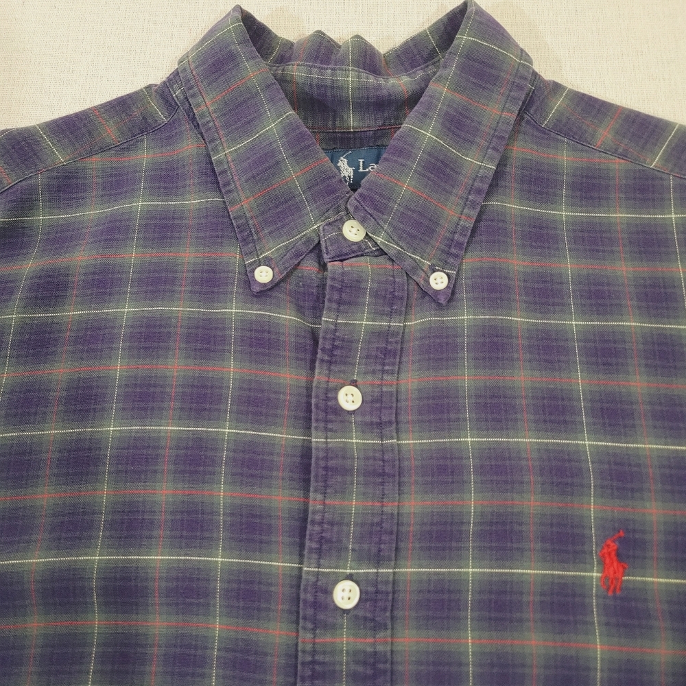 Ralph Lauren Mens Size XL Classic Fit Tartan Plaid Button Down Long Sleeve Shirt